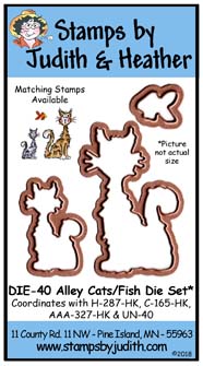 DIE-40 Ally Cats/Fish Die Set